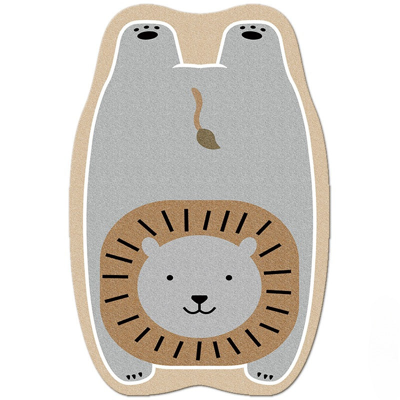 Norvo | Søte dyre stue dekorative tepper – Plysj myk tegneserie soverom teppe