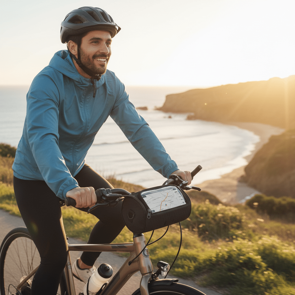 Norvo | Vanntett sykkelstyreveske med berøringsskjermtilgang