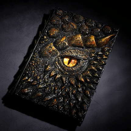 Norvo | Drageøyne 3D Trykket Journal - Håndlaget Harpiks Graverte Notatbok