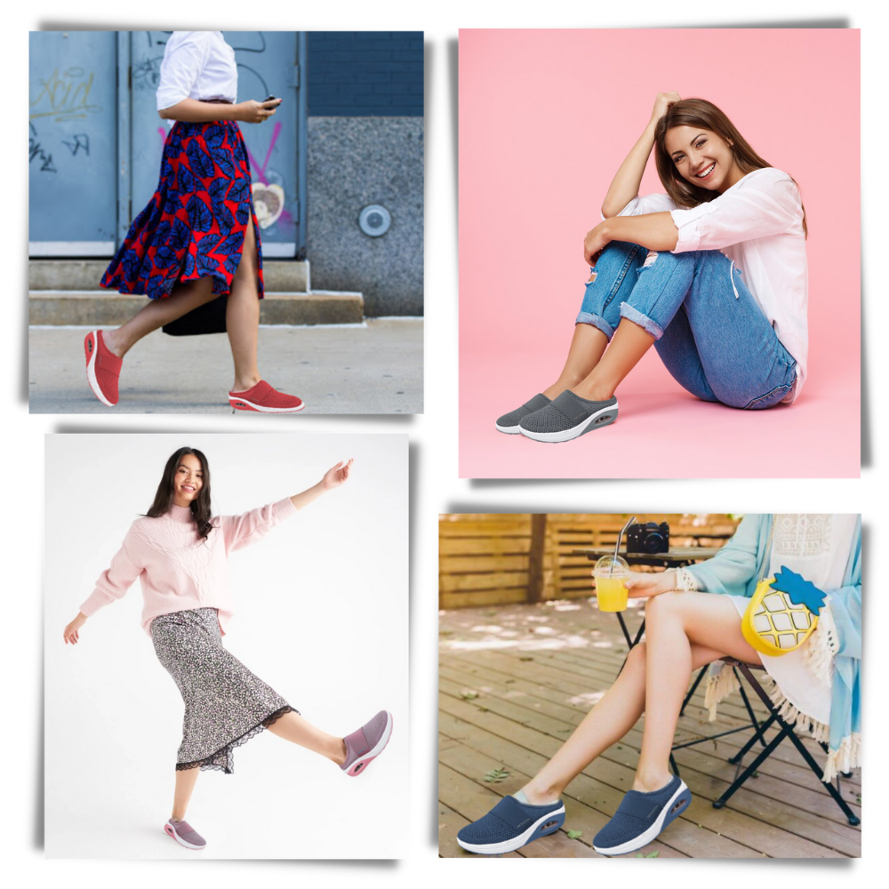 Diabetiske slip-on-sko med luftpute