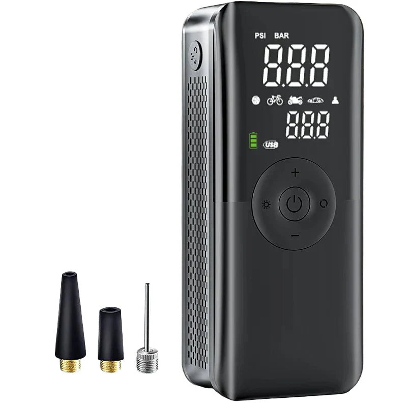 Norvo | AirGo Max – Bærbar dekkpumpe med digital skjerm og 150 PSI kraft