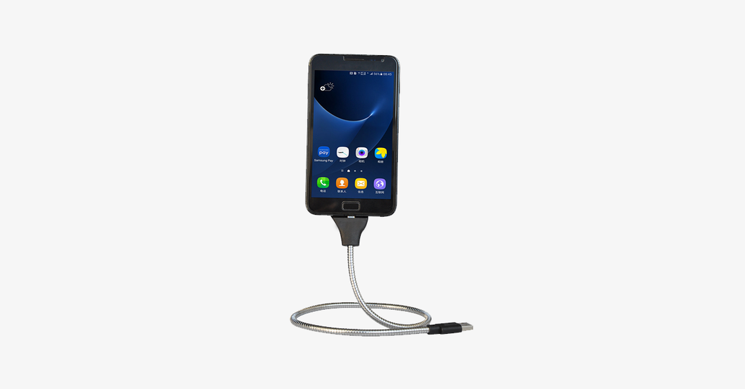 Norvo | Fleksibel smarttelefonstativ og ladekabel – Lading av telefonen din med enkelhet og stil!