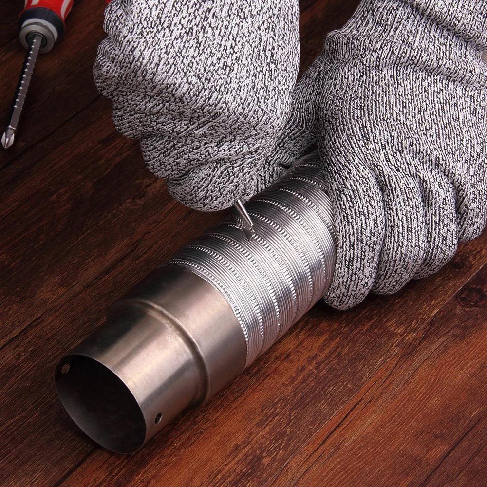 Norvo | Anti-Cut Hansker 5 Grad Sikkerhets Kuttsikker Stikkbestandig Rustfritt Stål