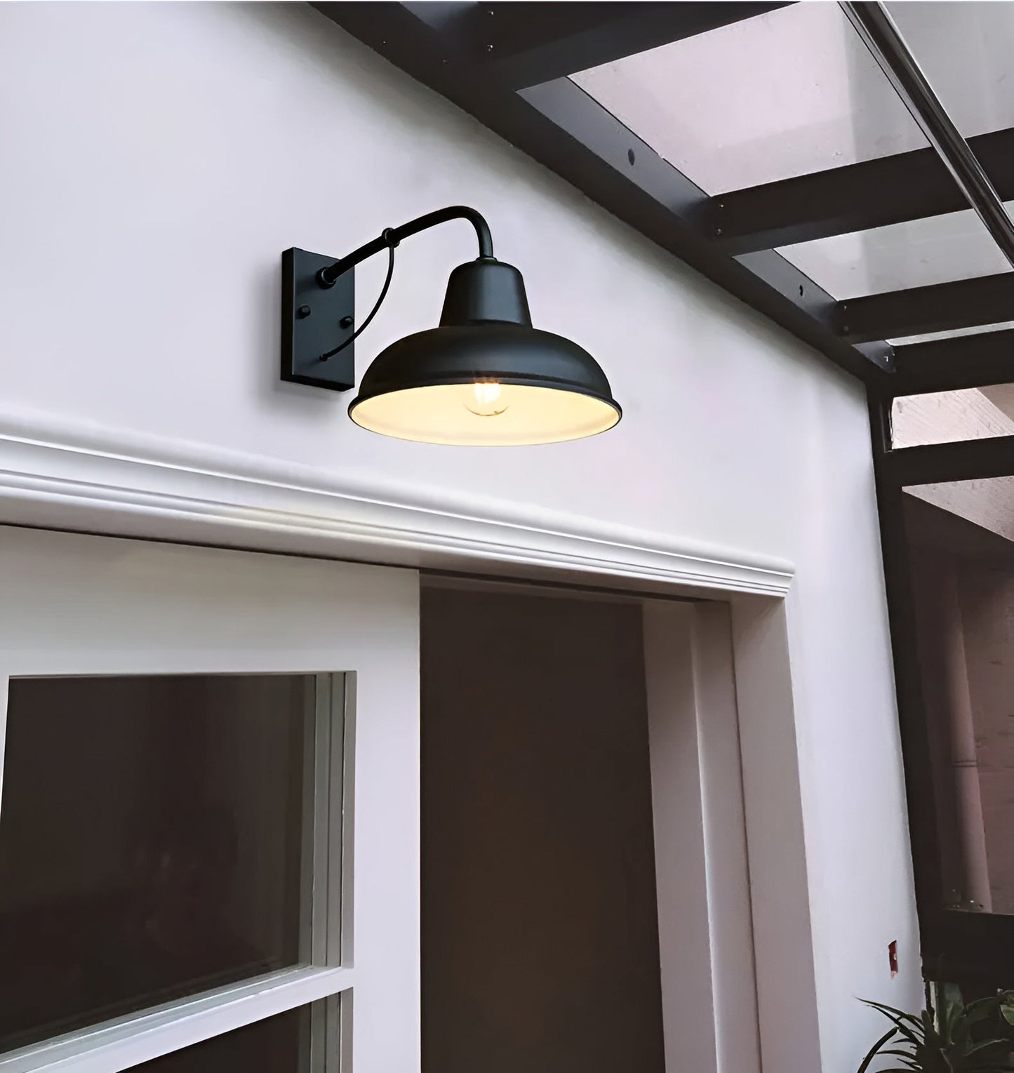 Norvo | Rustikk jern vegglampe - Vintage utendørsbelysning