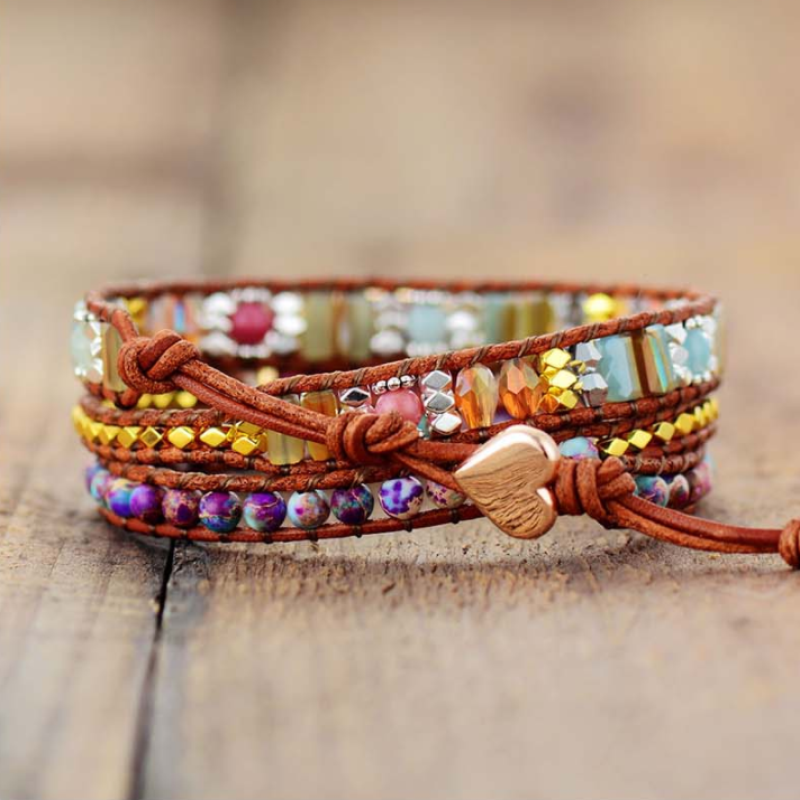 Fascinerende Winnie Wrap Armbånd med Unike Stener | Et Magisk Smykke for Din Stil Norvo