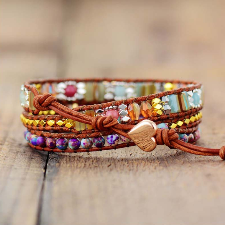 Fascinerende Winnie Wrap Armbånd med Unike Stener | Et Magisk Smykke for Din Stil Norvo