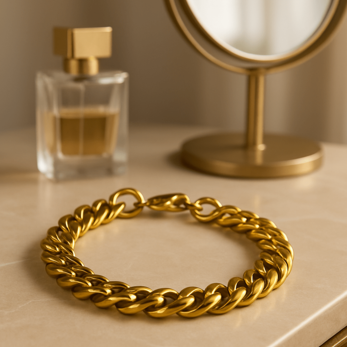 Norvo | Armert KJEDE ARMREIM – Justerbar Rustfritt Stål Punk-Inspirert Eleganse