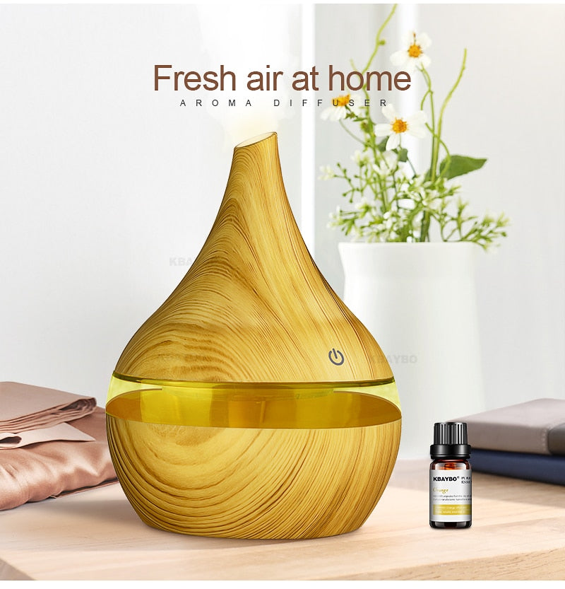 Norvo | Aroma Diffuser med Luftfukter og LED-belysning - AromaGlow