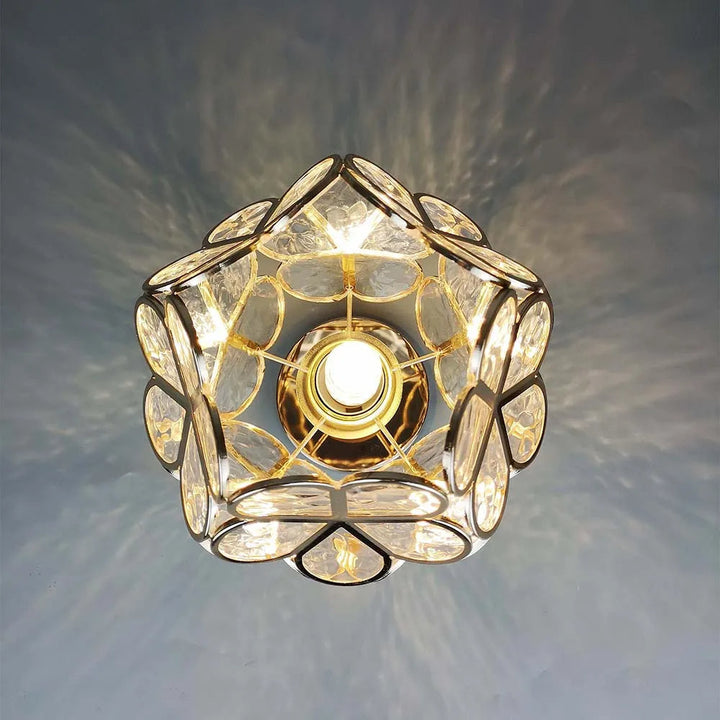 Norvo | Kunstnerisk Glass Taklampe med Blomster Mønster - FlowerHall