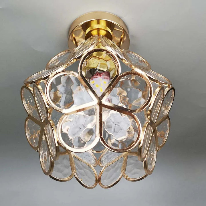 Norvo | Kunstnerisk Glass Taklampe med Blomster Mønster - FlowerHall
