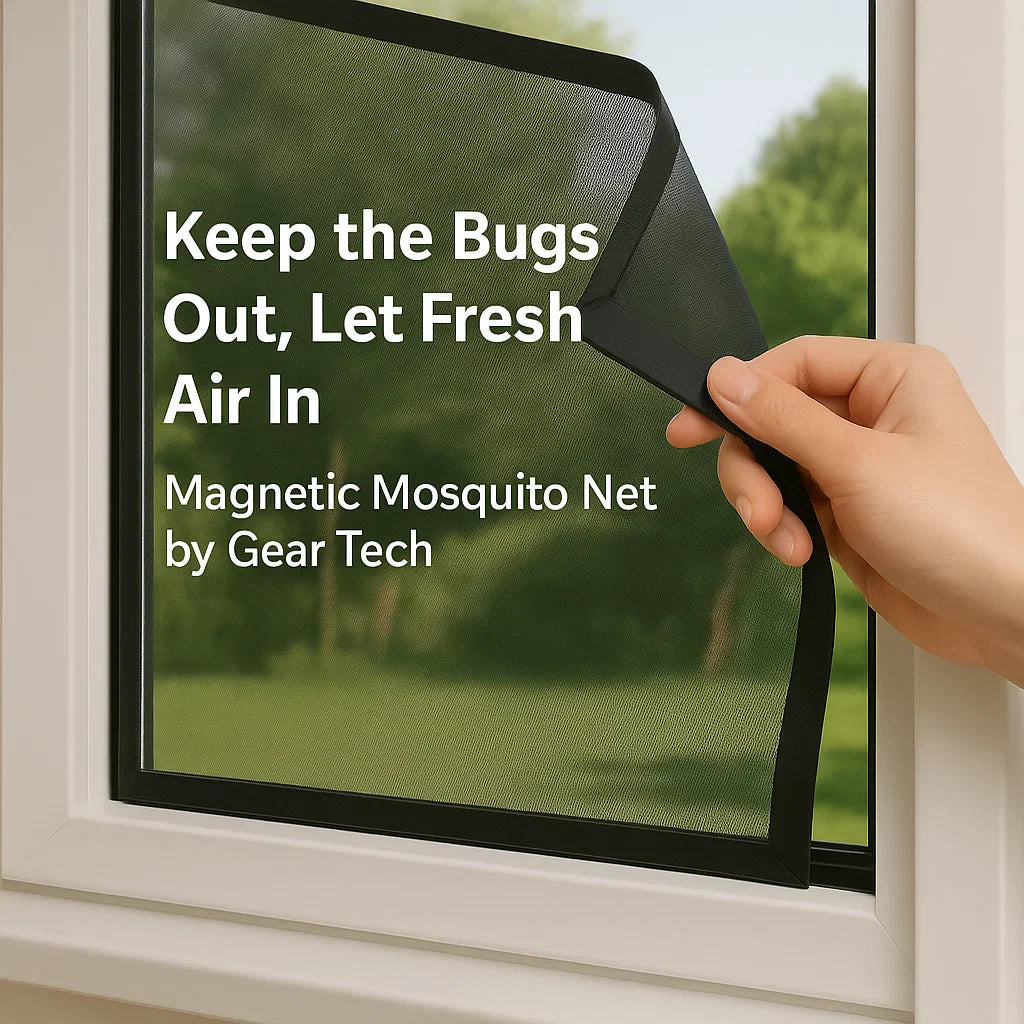 Norvo | Magnetisk Myggnett for Vinduer - Usynlig Mesh Insekt Skjerm for Hjemmebeskyttelse & Insektforebygging