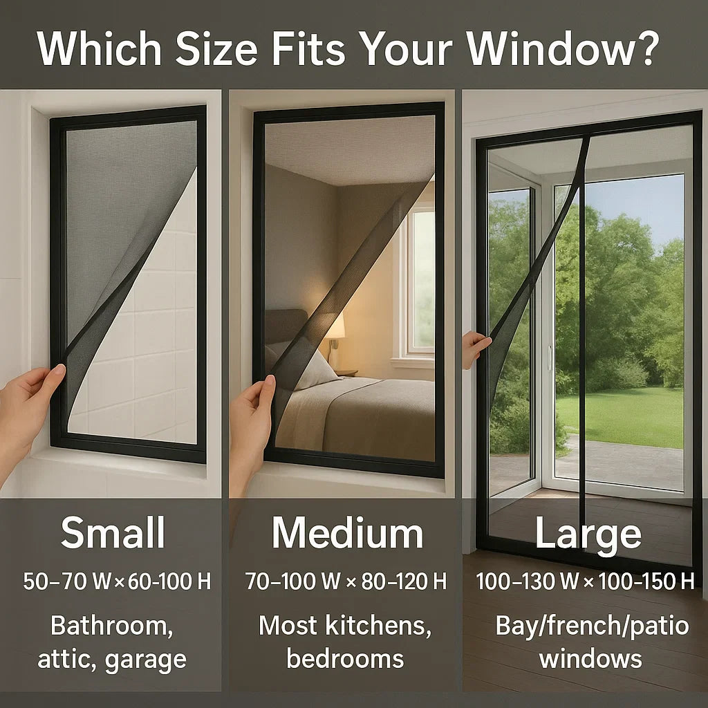 Norvo | Magnetisk Myggnett for Vinduer - Usynlig Mesh Insekt Skjerm for Hjemmebeskyttelse & Insektforebygging