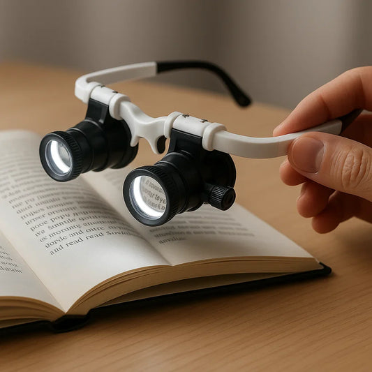 Norvo | Celestara™ | LED-belyst presisjonsforstørrer med justerbar lysstyrke | Ideell for lesing, hobbyer og detaljert arbeid