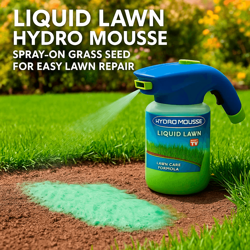 Norvo | Liquid Lawn Hydro Mousse Spray On Grass Seed | Enkel påføring for flekkete plener og områder med høy trafikk
