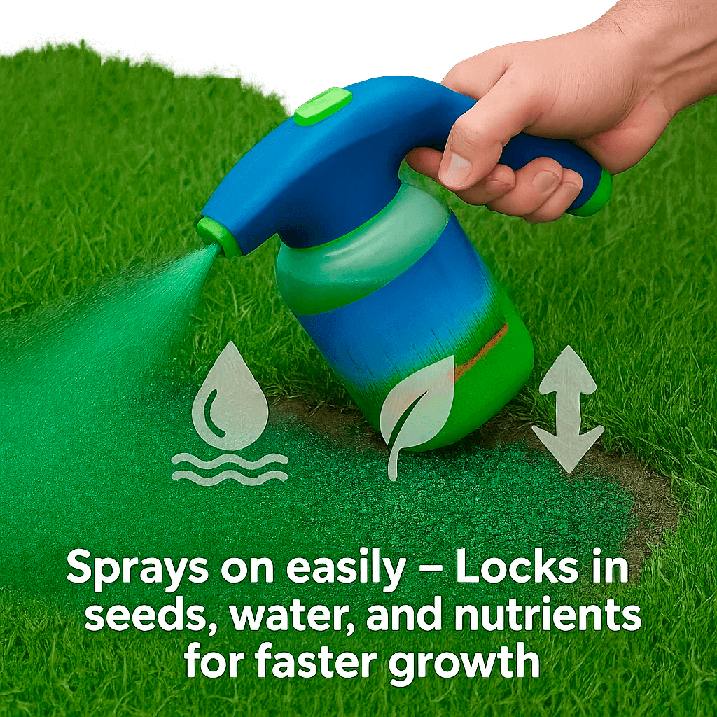 Norvo | Liquid Lawn Hydro Mousse Spray On Grass Seed | Enkel påføring for flekkete plener og områder med høy trafikk