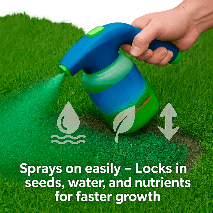 Norvo | Liquid Lawn Hydro Mousse Spray On Grass Seed | Enkel påføring for flekkete plener og områder med høy trafikk