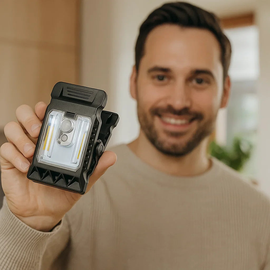 Norvo | Praktisk clip solcellelampe med bevegelsessensor