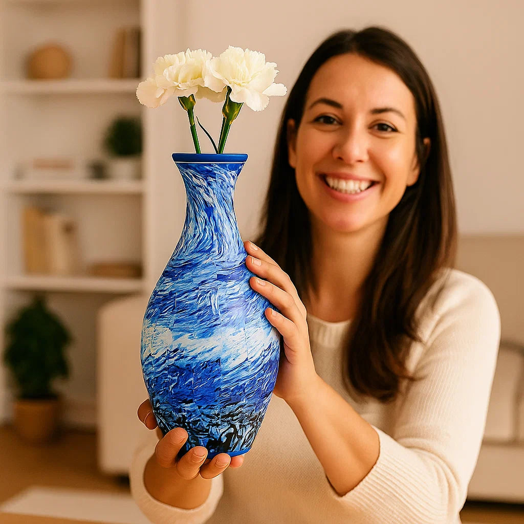 Norvo | Noble 3D Puzzle Vase - Brukbar for ekte blomster