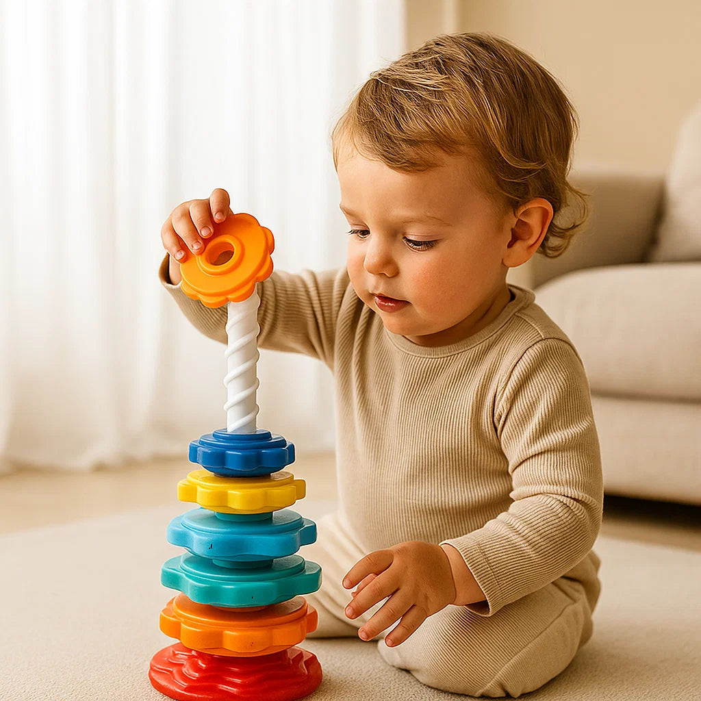 Norvo | Regnbue Spin og Farge Tårn Leke