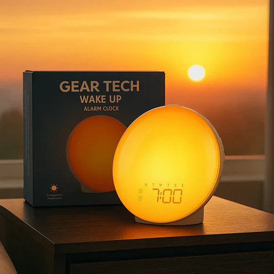 Norvo | Wake-Up Sun Lampe Vekkerklokke | Gradvis Soloppgang Glød & Tilpassbare Lyder for Milde Morgener