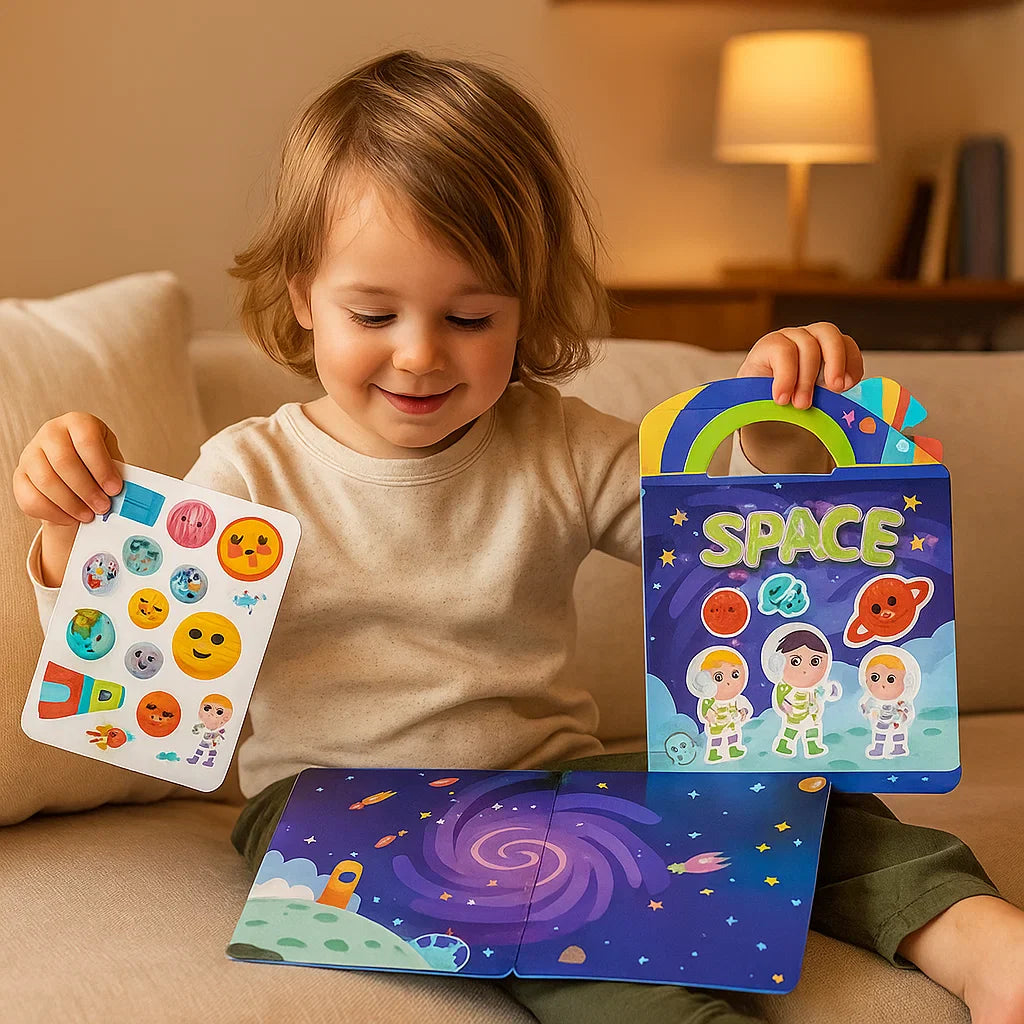 Norvo | Gjenbrukbare Montessori klistrebøker med ulike temaverdener