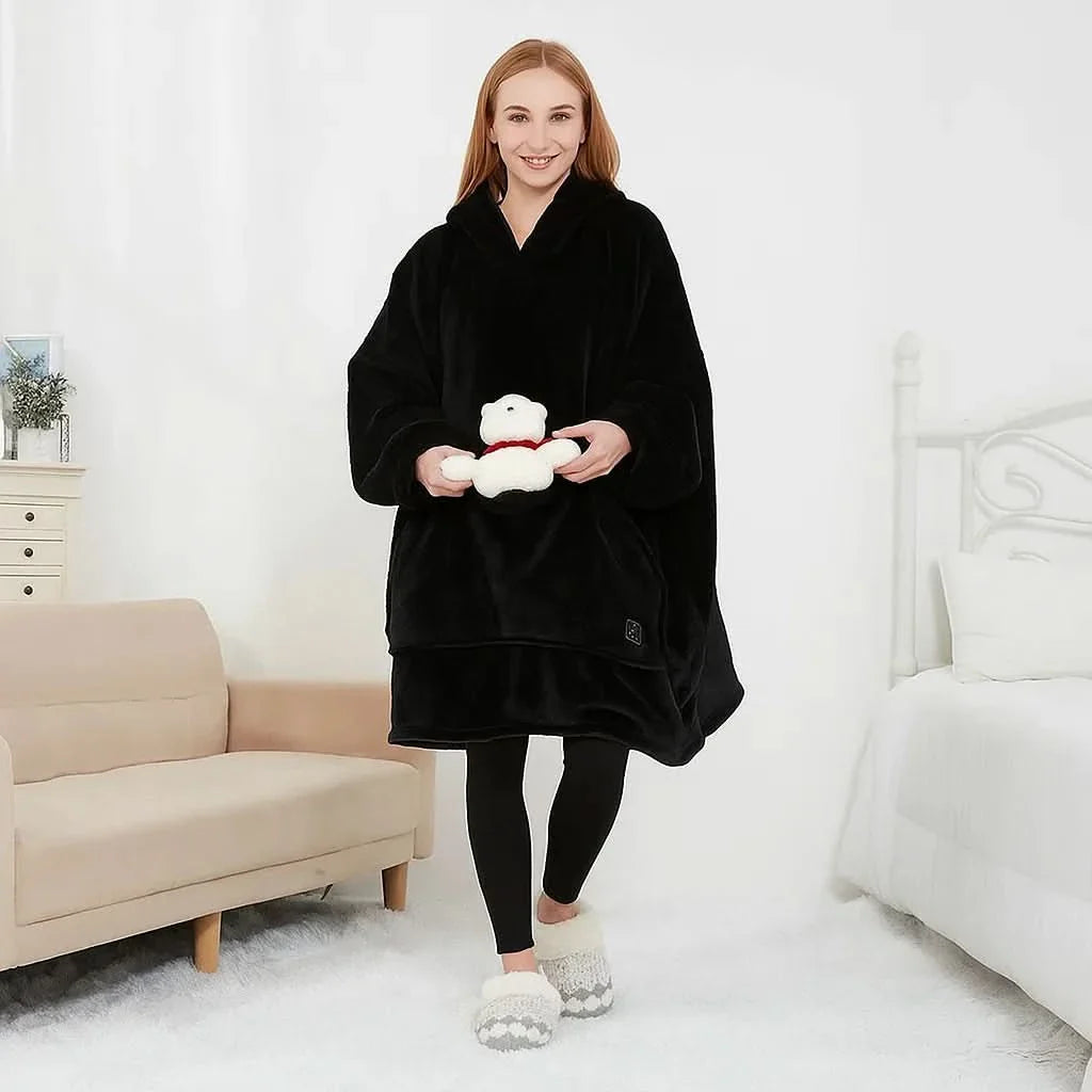 Norvo | USB oppvarmet teppe hoodie for intens varme