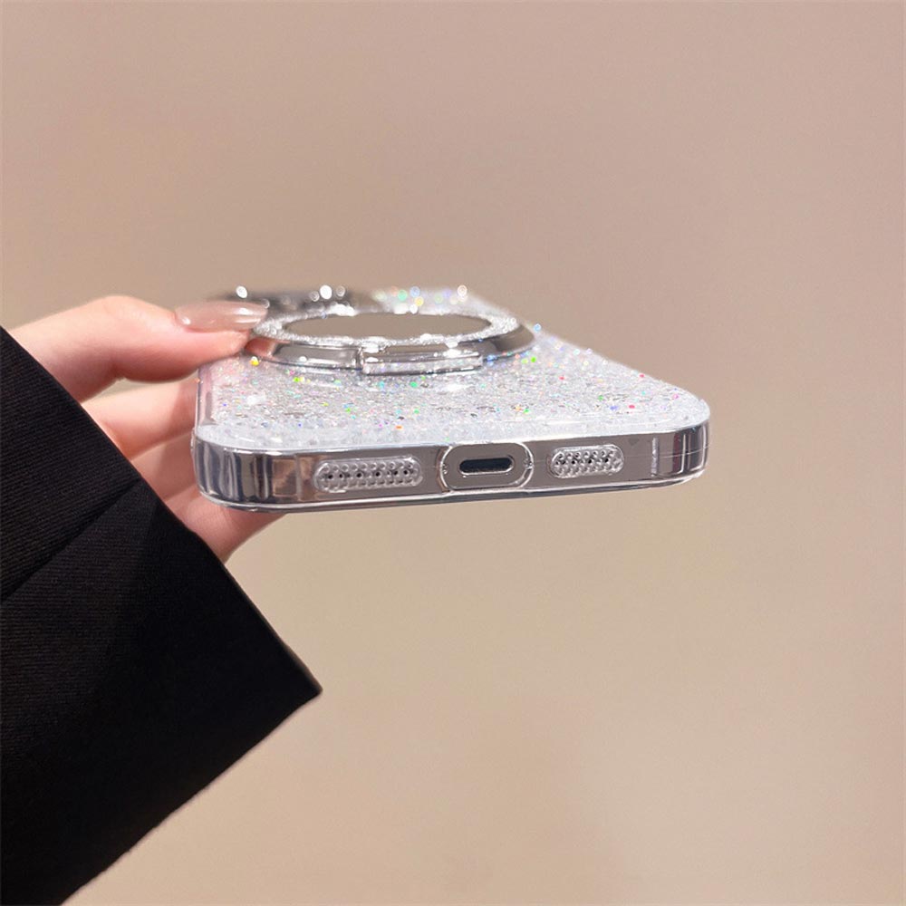 Norvo | Sølv Glitter Speil MagSafe