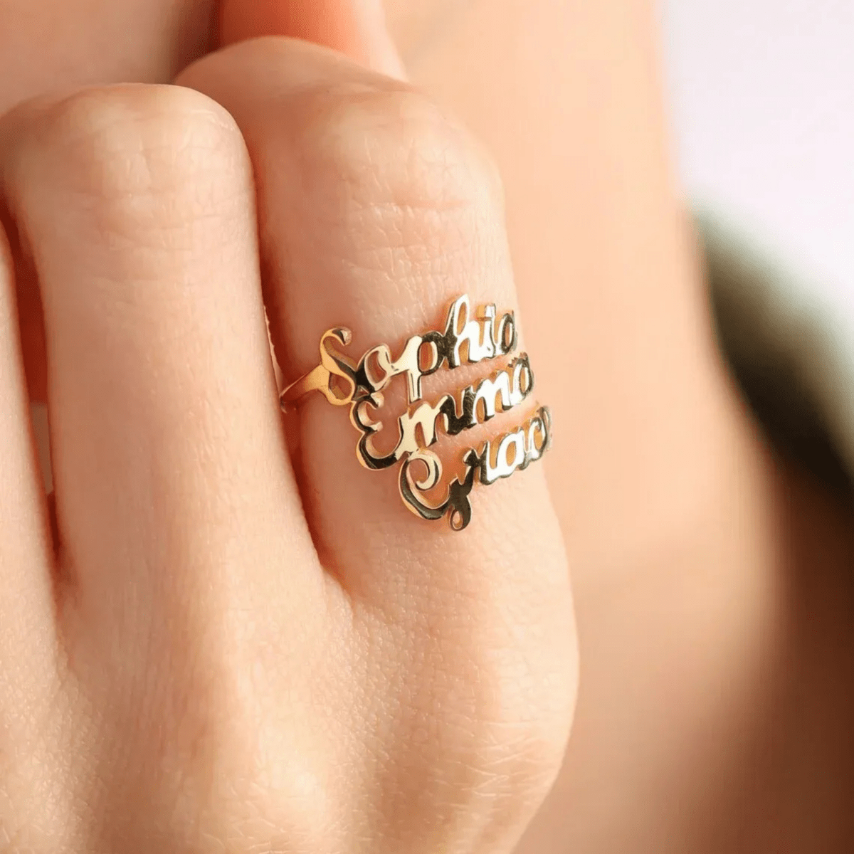 Norvo | AURELION – Tilpassbart Justerbart Gull Rustfritt Stål Navn Ring