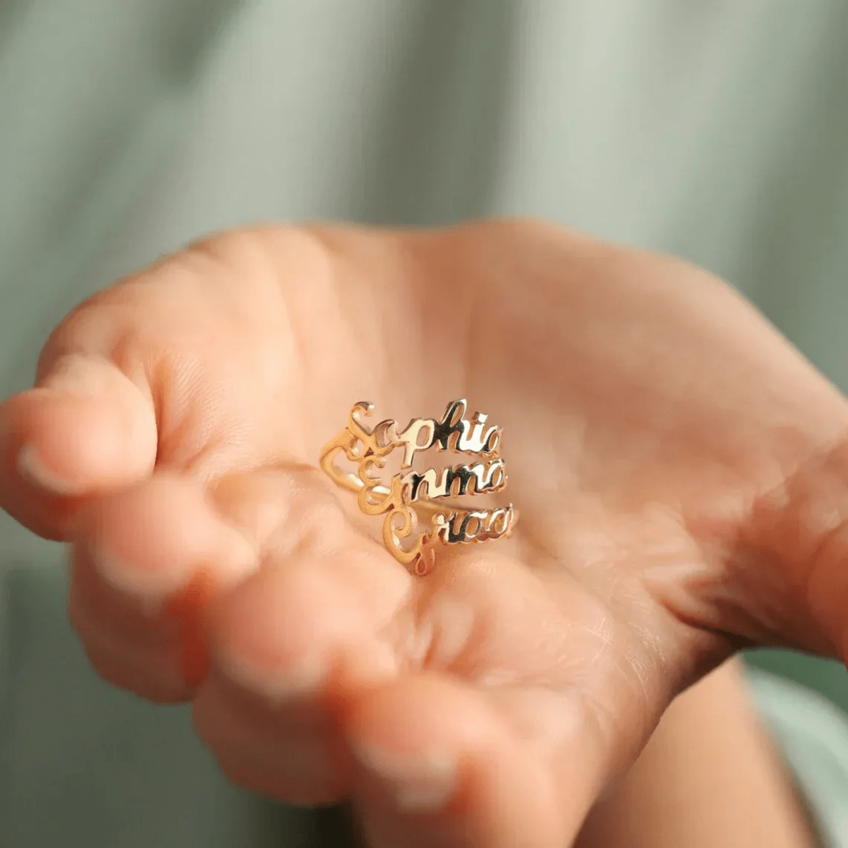 Norvo | AURELION – Tilpassbart Justerbart Gull Rustfritt Stål Navn Ring