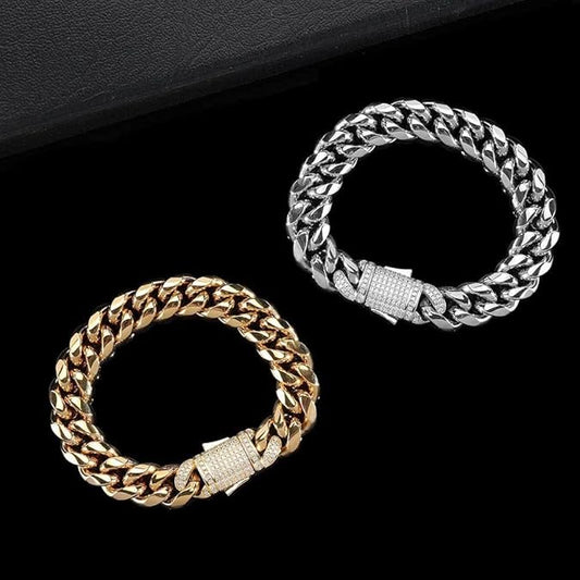 Norvo | AURELIUS – 18K Gullbelagt Cuban Link Armbånd for Menn