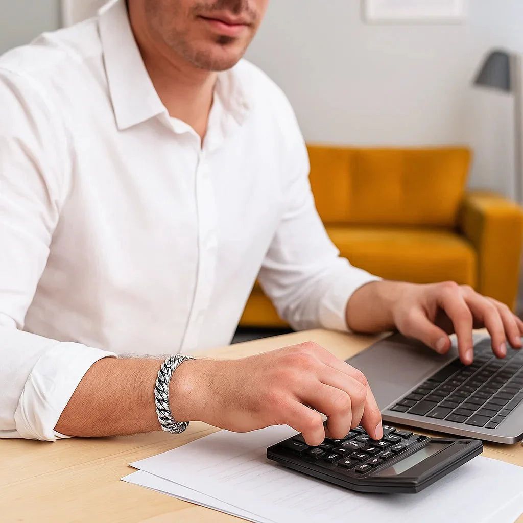 Norvo | AURELIUS – 18K Gullbelagt Cuban Link Armbånd for Menn