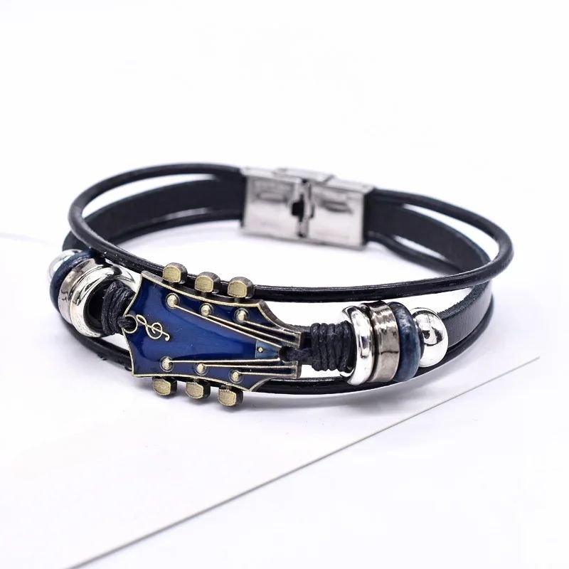 Norvo | AXECHORD – Gitar Læderarmbånd med Vintage-inspirert Design