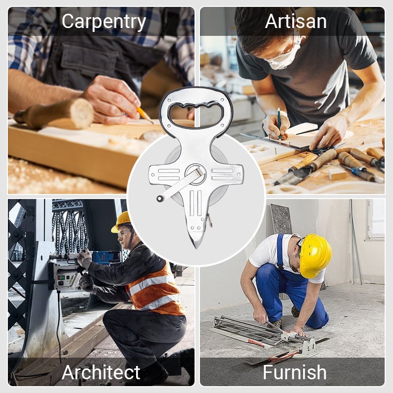 Norvo | Bærbar metrisk stålramme rullemeter