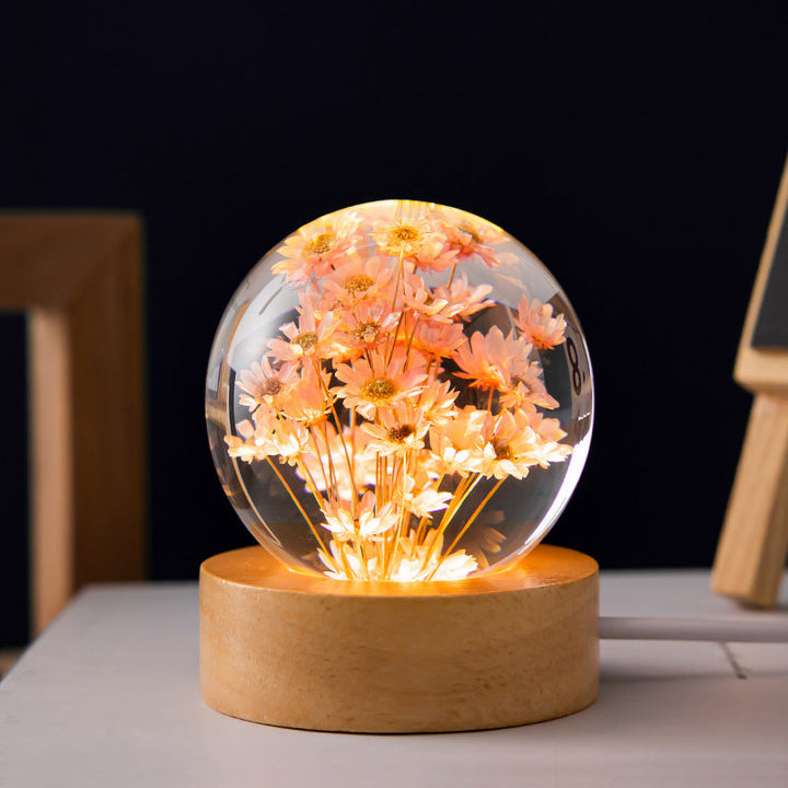 Krystallkule LED natteslys | Norvo