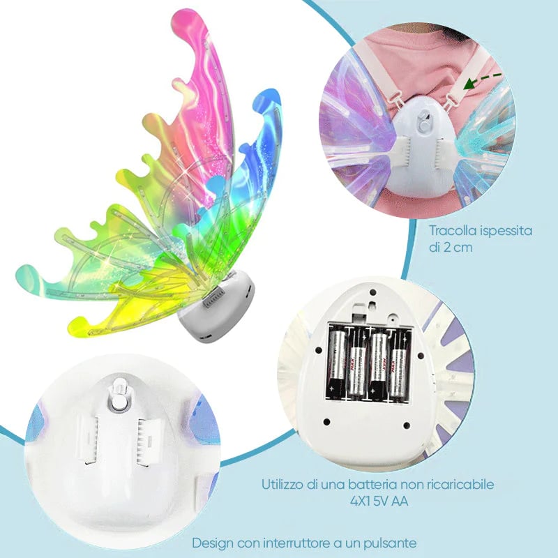 Norvo | ‍Elektriske Sommerfugl Alv Vinger med Lysende Lyskilder