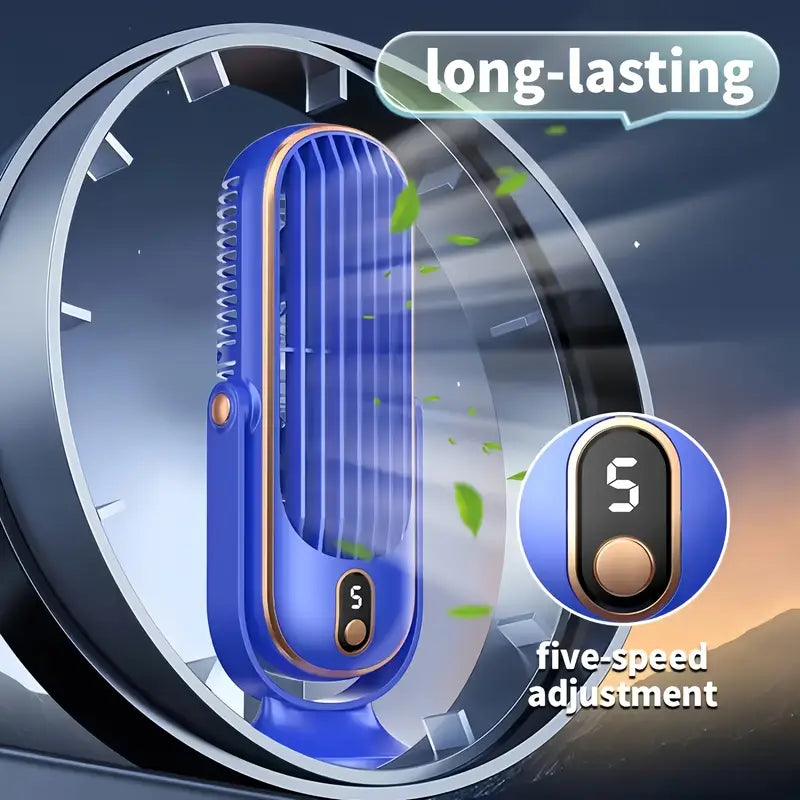 Norvo | Bærbar Mini Luftkondisjoner med USB Lading – 5 Hastigheter & 720° Rotasjon