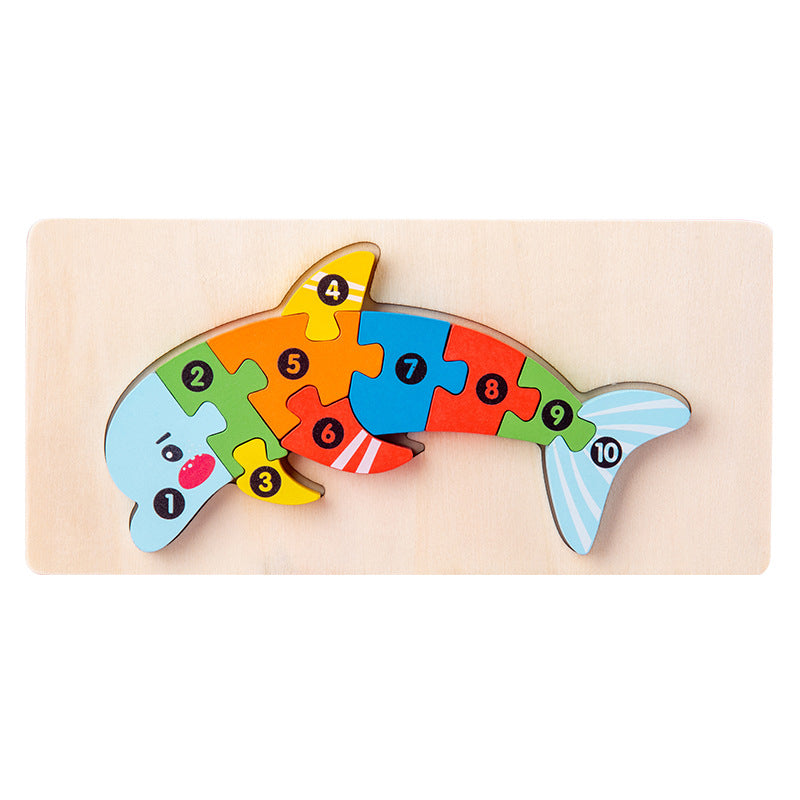 Norvo | Barn Læring 3D Trepuslespill