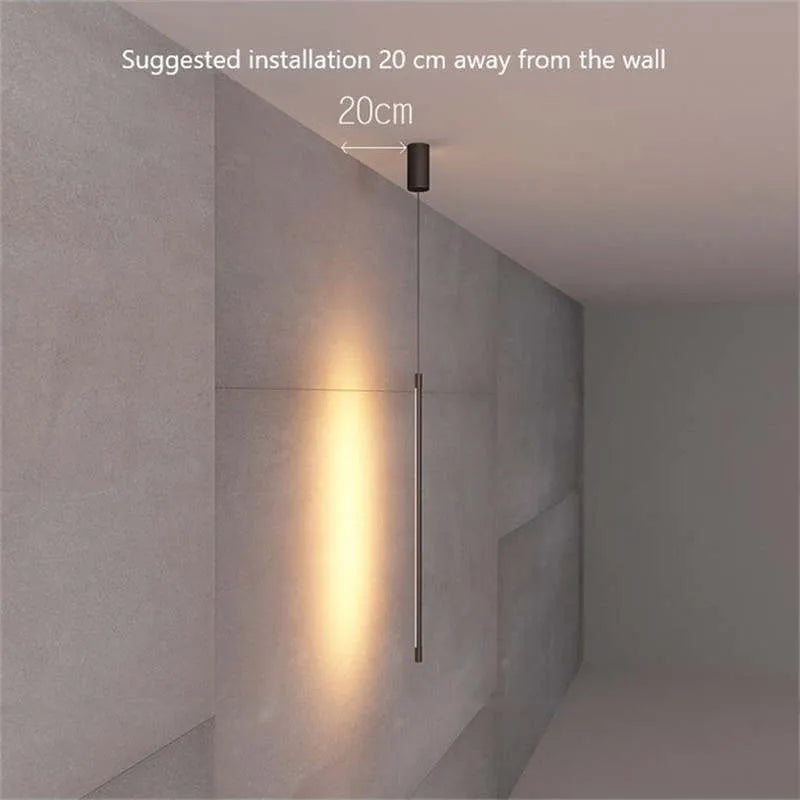 Norvo | Pendellampe Slim Svart Metall Soverom Lampen