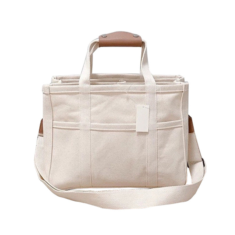 Norvo | Solid Color Canvas Shopper Bag