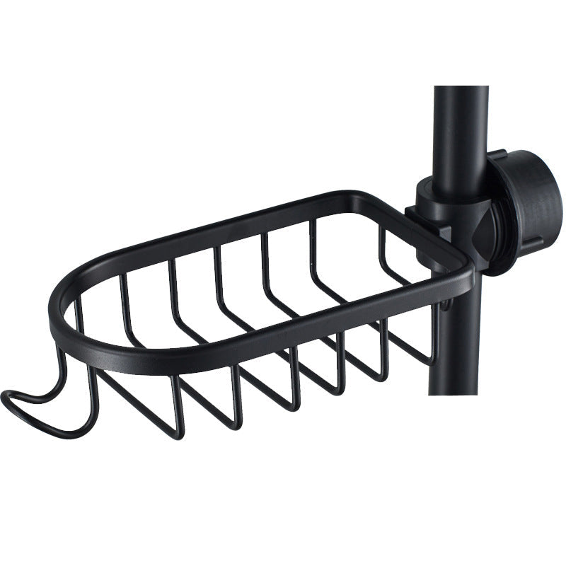 Norvo | Dusjholder for sjampo og såpe – Rustfritt aluminium – Sølv eller svart – Ingen boring