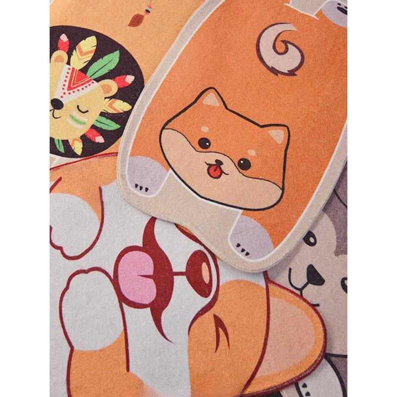 Norvo | Søte dyre stue dekorative tepper – Plysj myk tegneserie soverom teppe