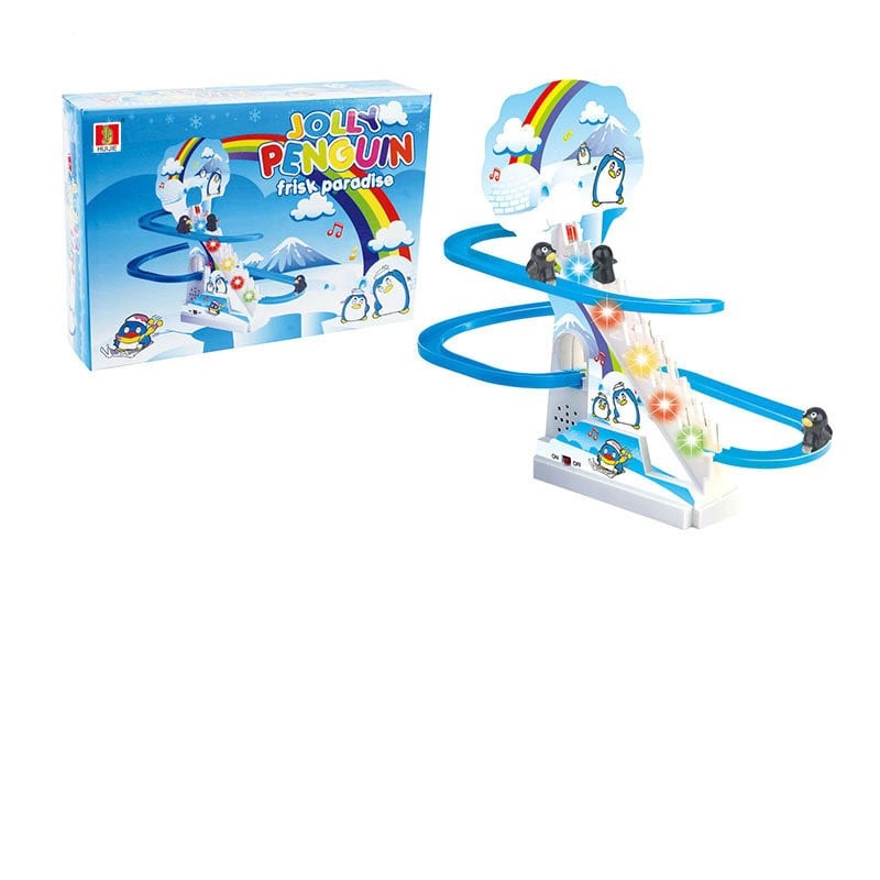 Norvo | Morsom automatisk trappeklatrende andunge tegneserie racerbane sett