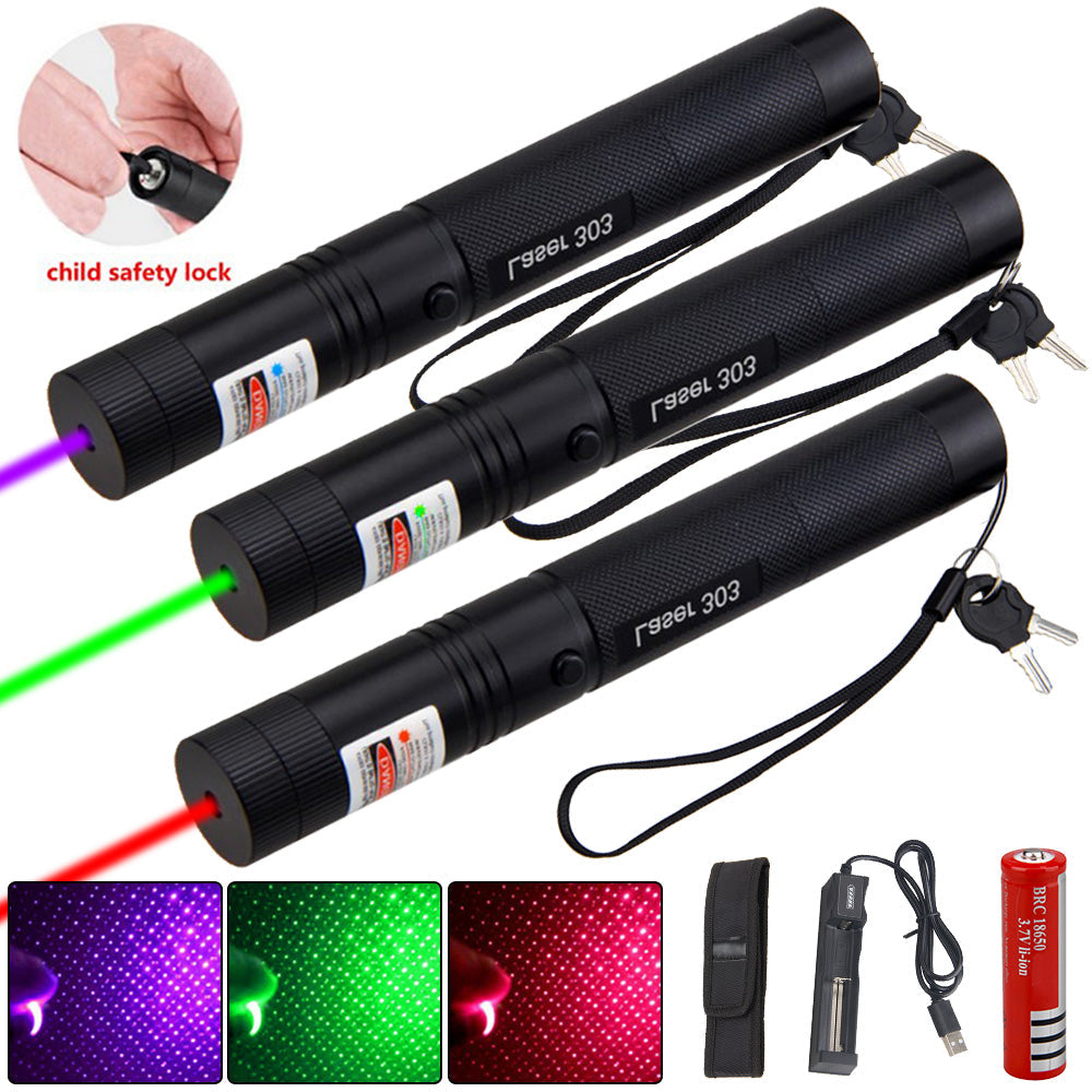 Norvo | Zelara-Power Laser Pointer 303 - Oppladbar Synlig USB Laser Pointer med Høy Effekt