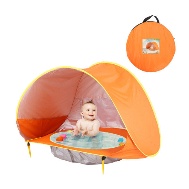 Frendorf | Baby telt med UV-beskyttelse og Mini Basseng – SunShell
