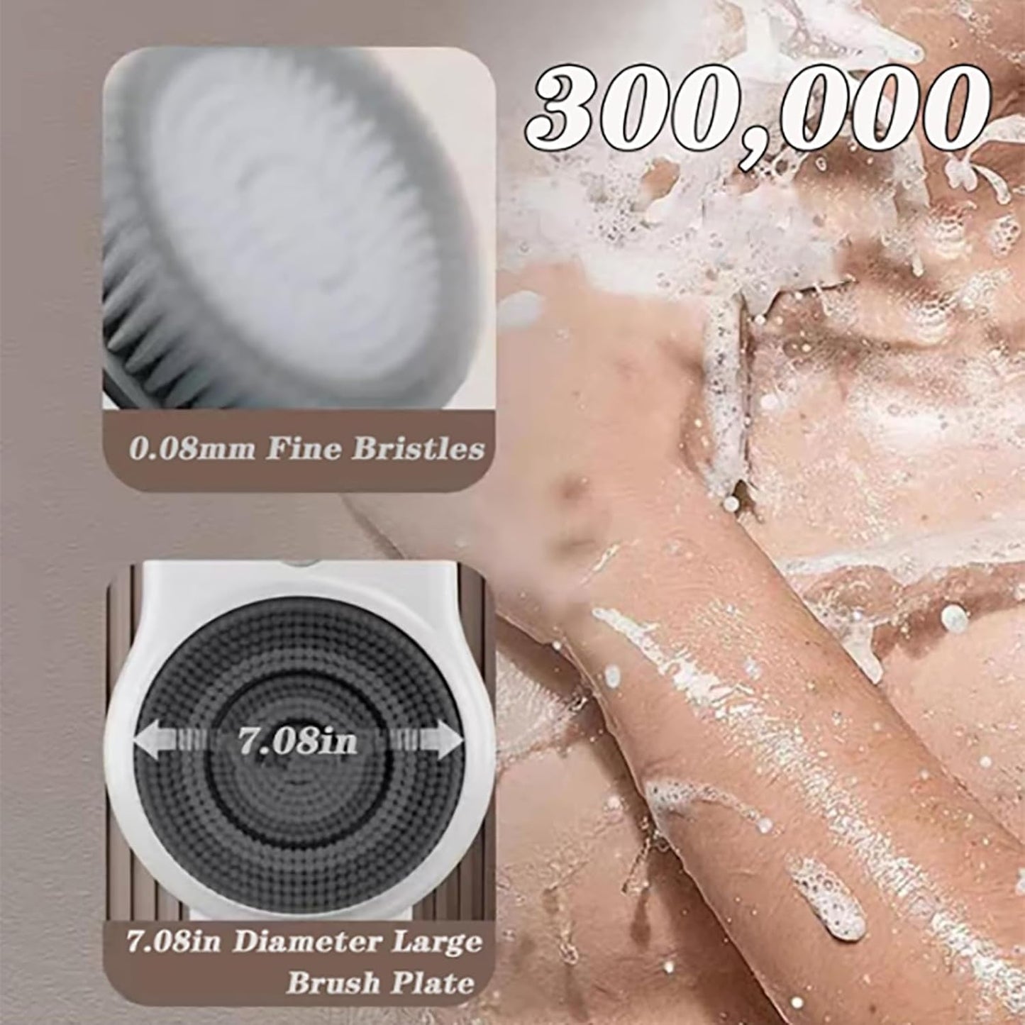 Norvo | ScrubMaster Dusj Skrubber | Veggmontert elektrisk skrubber for grundig rengjøring og bekvemmelighet