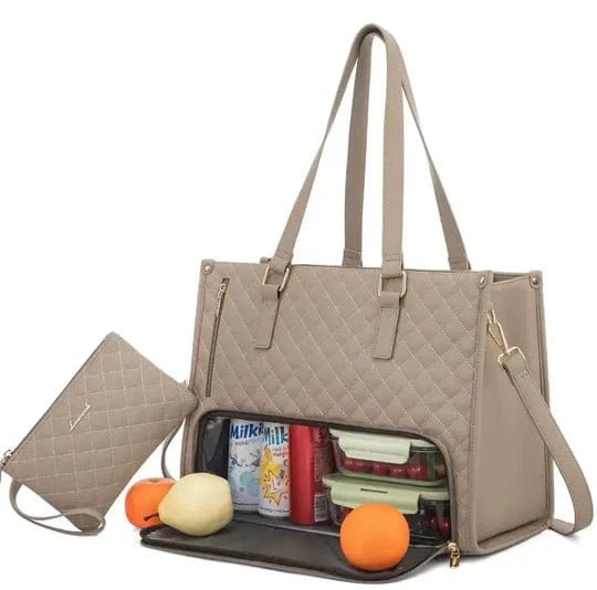 Norvo | Bagsball 2-i-1 – Stilfull Tote Bag med Isolert Lunsjrom