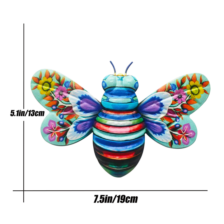 Norvo | Iron Bee Art Sculpture Hengende Veggdekorasjoner for Hage