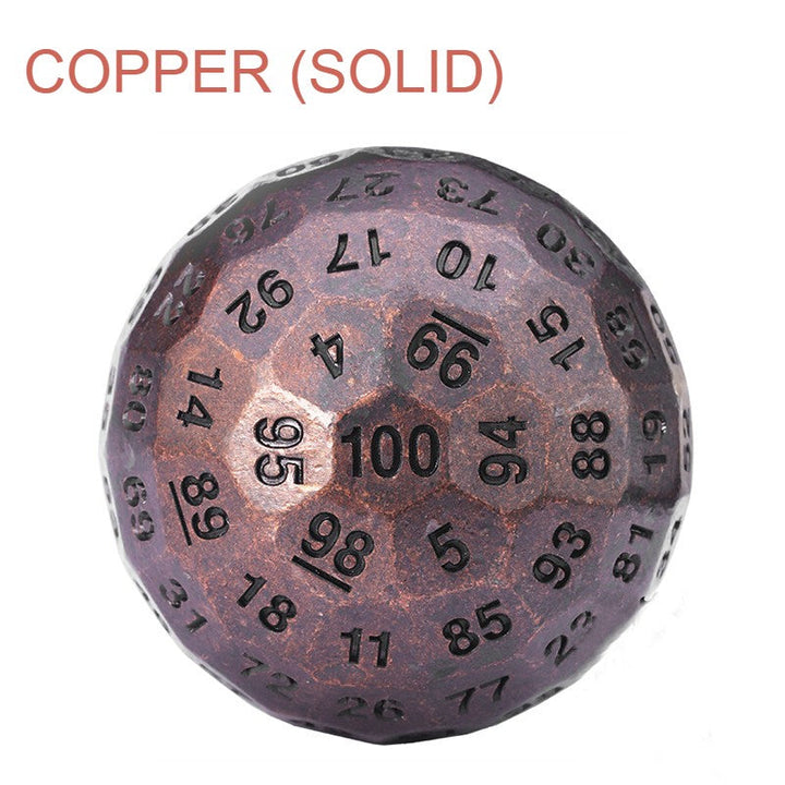 Norvo | 100-sidet polyhedron metall terninger med nummerering, designet for stor fest og flere muligheter