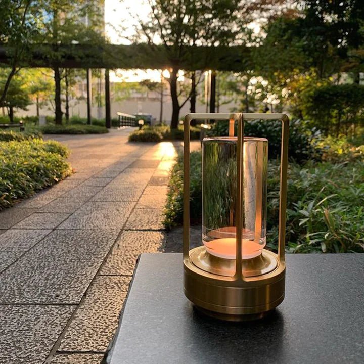 Norvo | Trådløs Lantern Lampe med Krystallskjerm