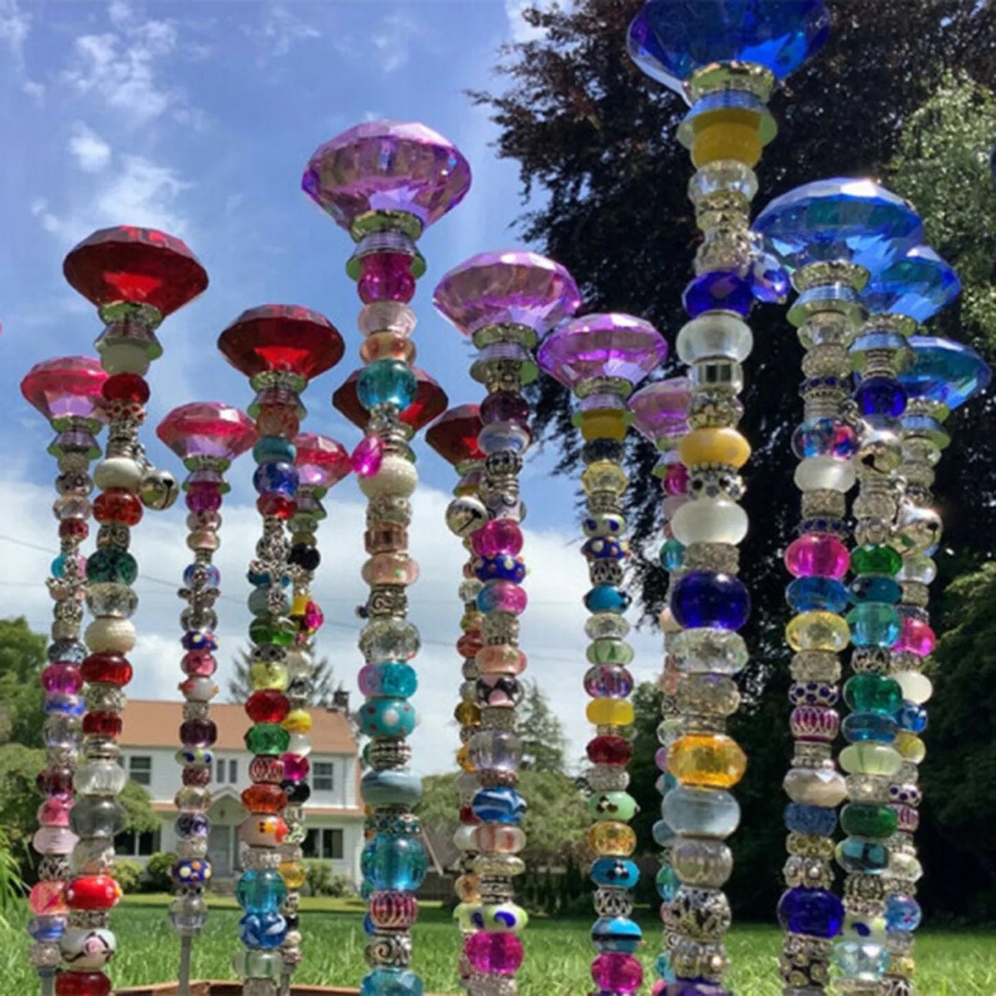 Norvo | Perlede Julehage Tre Stakes – Utendørs Drøm Dekor & Fortryllende Gaver til Barn